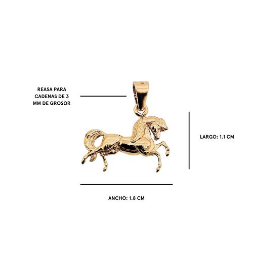 Dije caballo de oro amarillo 10k.