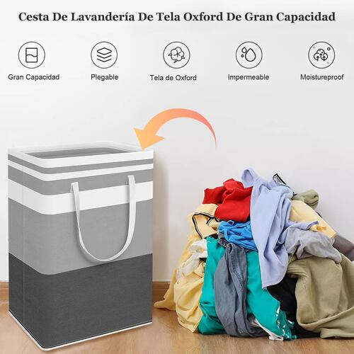 75l Cesto Grande Para Ropa Sucia Y Lavandería Plegable 2 Pcs