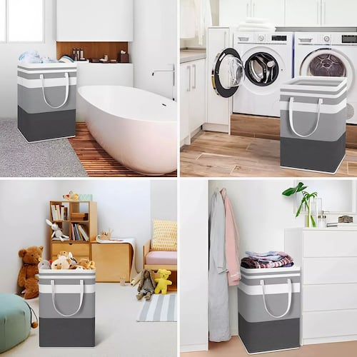 75l Cesto Grande Para Ropa Sucia Y Lavandería Plegable 2 Pcs