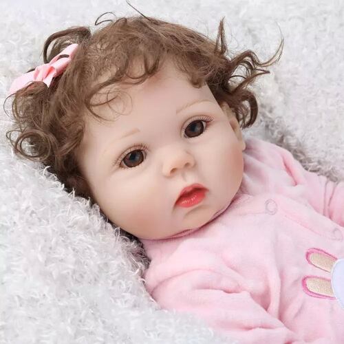 Muñeca Bebé 48cm Reborn Bebé Completo Silicona Vinilo Niña.
