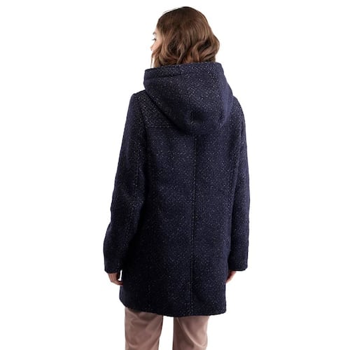 Abrigo de cuello en V color azul marino para mujer, marca Holly Land, mod. 1099380
