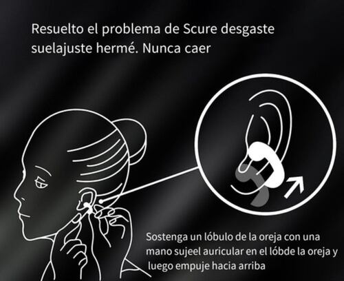 Audifonos Bluetooth Deportivos Inalámbricos Conducción Bige.