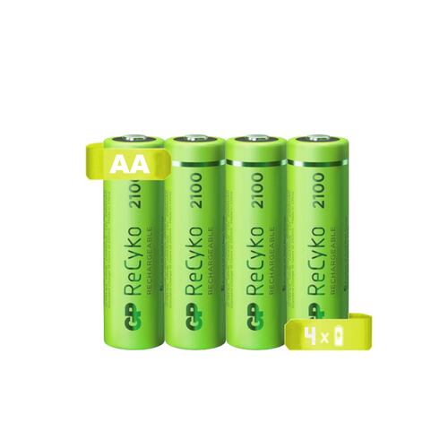 Cargador de pilas recargables GP USB con 4 piezas AA 2100mAh