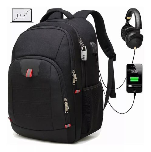 Mochila De Negocios Para Computadora 17.3 Con Cargador Usb.