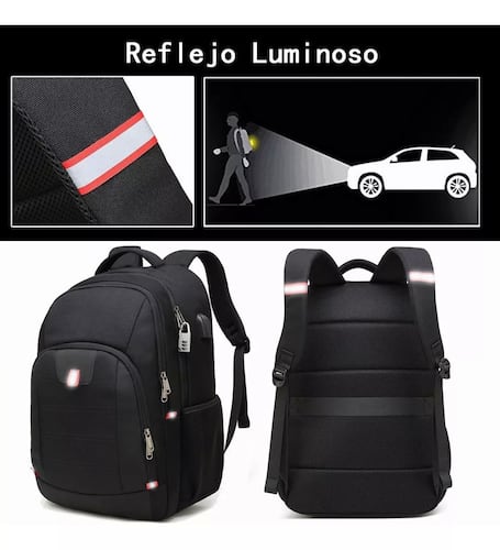 Mochila De Negocios Para Computadora 17.3 Con Cargador Usb.