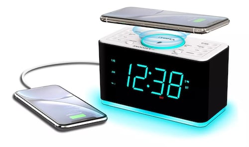 Reloj Despertador Digital Led Con Bocina Bluetooth Y Radio