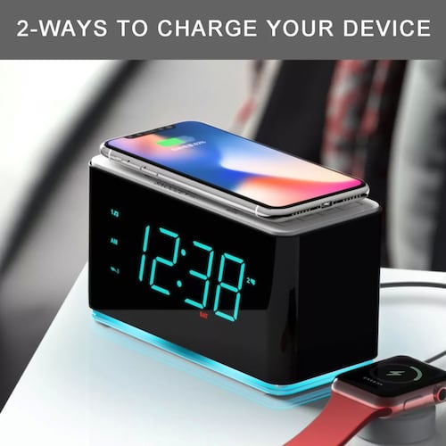 Reloj Despertador Digital Led Con Bocina Bluetooth Y Radio