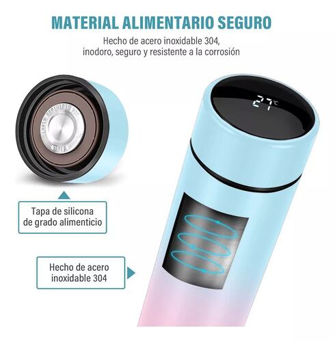 Termo Digital Inteligente De Acero Inoxidable 500ml 4 Pack