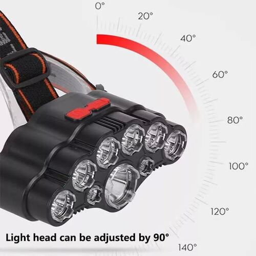 Lámpara Cabeza Recargable Linternas 9 Leds Lampara Minera