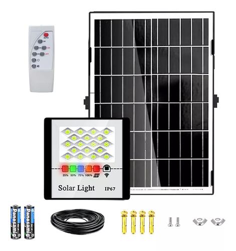 Lampara Solar 100w Recargable Led Impermeable 100 Super Leds