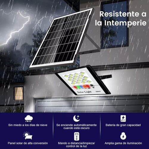 Lampara Solar 100w Recargable Led Impermeable 100 Super Leds