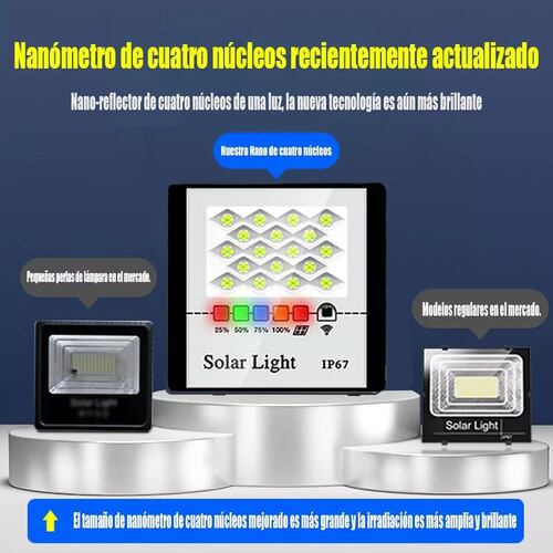 Lampara Solar 100w Recargable Led Impermeable 100 Super Leds