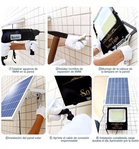 Lampara Solar 100w Recargable Led Impermeable 100 Super Leds