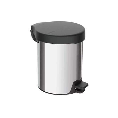 Cesto Para Basura Con Pedal Acero Inoxidable New 5L Tramotina.