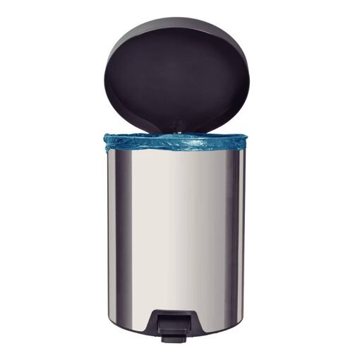 Cesto Para Basura Con Pedal Acero Inoxidable New 5L Tramotina.