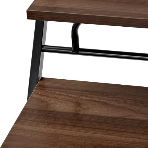 Escritorio Plegable 2 Niveles Cafe Mesa Trabajo Hogar Oficina