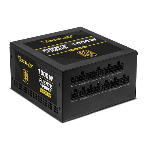 Fuente de poder Ocelot Gaming OPS1000 de 1000W, ATX, Modular, 80+ Gold.