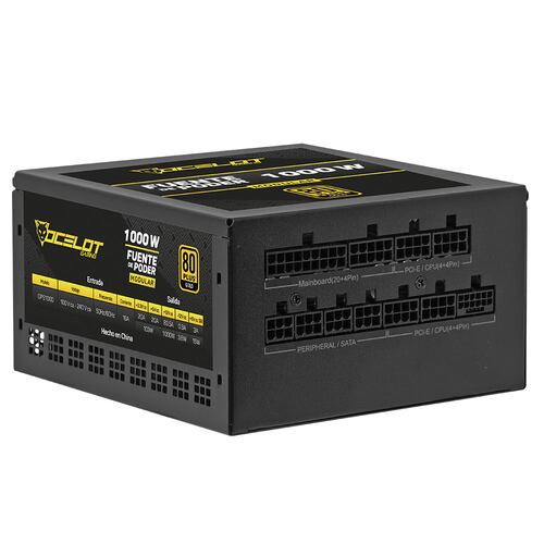 Fuente de poder Ocelot Gaming OPS1000 de 1000W, ATX, Modular, 80+ Gold.