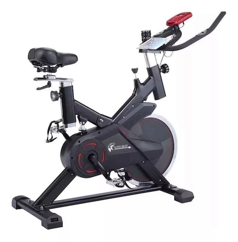 Bicicleta fija Centurfit MKZ-7702-13KGS para spinning color negro.