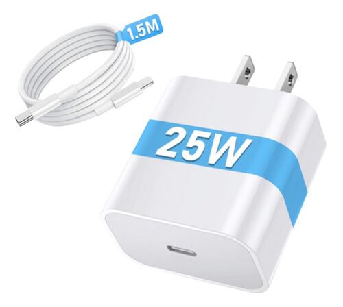 Cargador 25w Carga Rápida Para iPhone 12 13 14 +tipo C Cable 