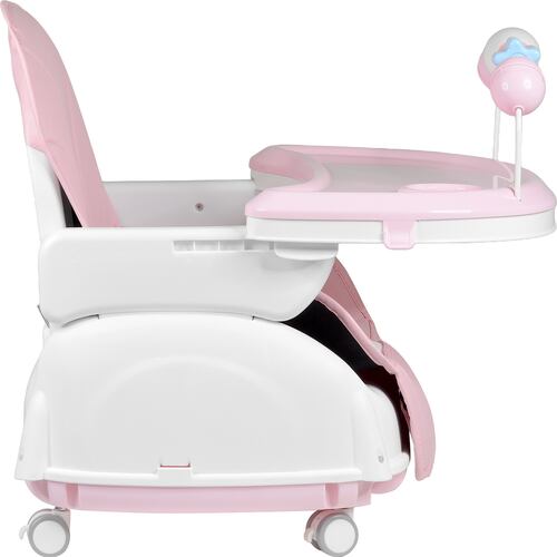 Silla Alta Periquera 4 En 1  Bebe Ajustable Comer Rosa