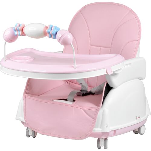 Silla Alta Periquera 4 En 1  Bebe Ajustable Comer Rosa