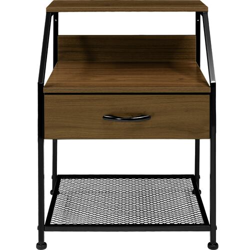 Buro  Rustico Comoda Mesa Noche Balda 1 Cajon Moderno Cafe
