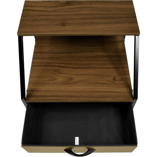 Buro  Rustico Comoda Mesa Noche Balda 1 Cajon Moderno Cafe