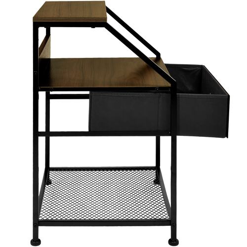 Buro  Rustico Comoda Mesa Noche Balda 1 Cajon Moderno Cafe