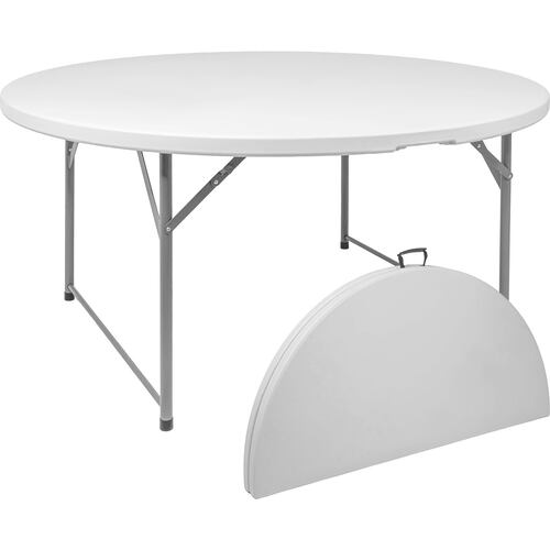 Mesa Plegable Portatil Redonda 1.50m Jardin Exterior .