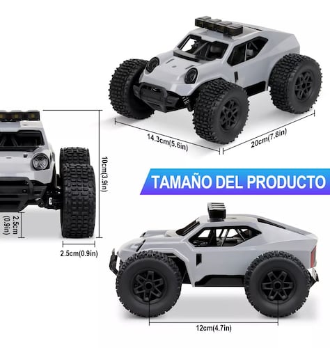 Todo Terreno Juguete Carros Control Remoto Diy Con Led Luces.