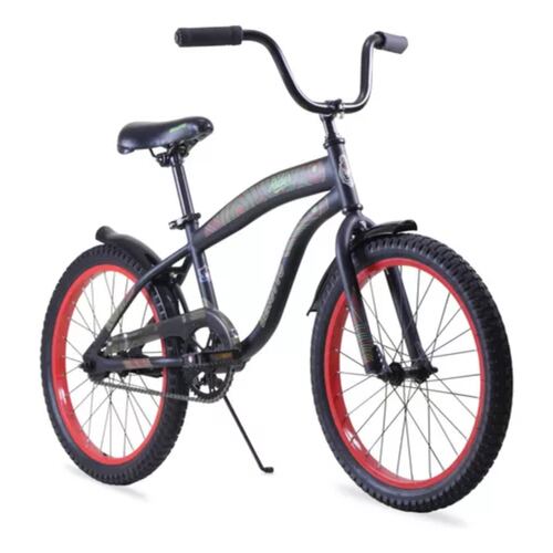 Bicicleta City Rider R20 1v. Niño Acero Negro/rojo Benotto