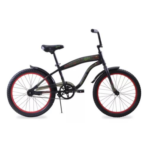 Bicicleta City Rider R20 1v. Niño Acero Negro/rojo Benotto
