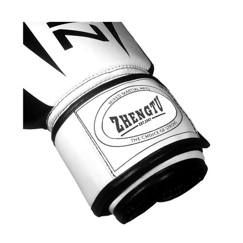 Guantes De Box Para Kickboxing,strap Velcro  14 Oz. Blanco