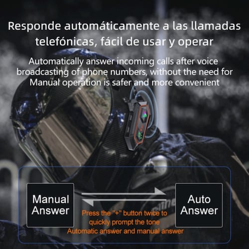 Intercomunicador Motos Audifonos Bluetooth Para Casco 1000ma