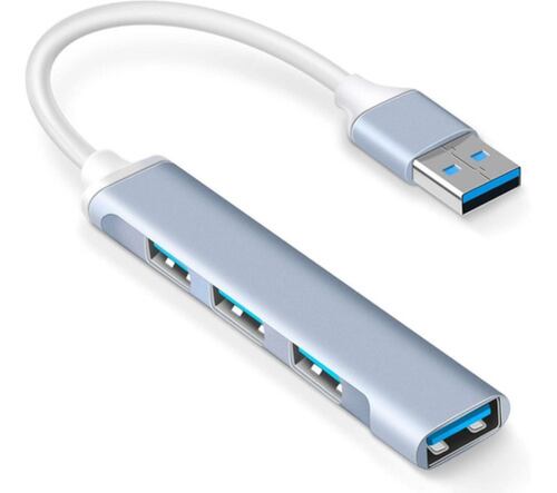 ub Adaptador Multi-puerto Delgado De 4 Puertos Usb 3.0 Gris