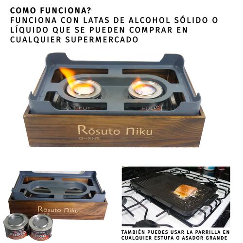 Asador Portatil Rosuto Niku Hibachi Para Interior Y Exterior.