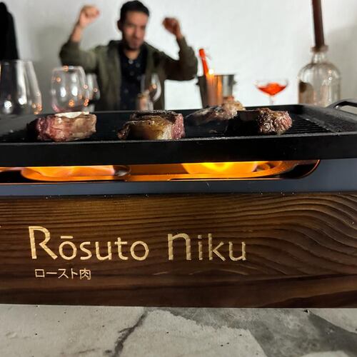 Asador Portatil Rosuto Niku Hibachi Para Interior Y Exterior.