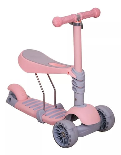 Scooter / Patin 3 En 1 Para Niños Con 3 Ruedas Y Luces