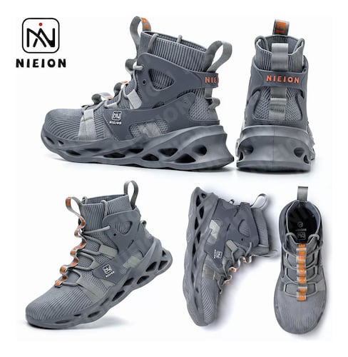 Tenis De Seguridad Zapatos Trabajo Anti-pinchazos Nieion TALLA 27 color GRIS