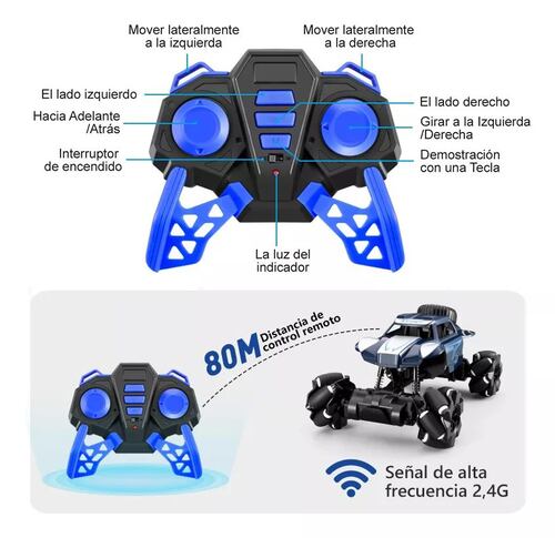 Coches De Control Remoto 4wd 24cm Y Rotación Carros Juguete