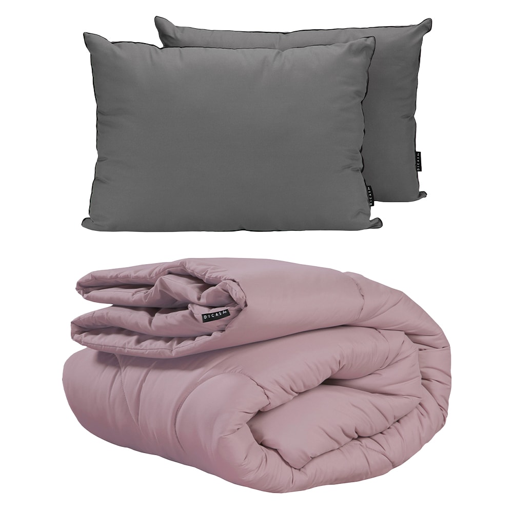 Edredon Queen Size Dicasa Homy Lila con Almohadas 2 pack