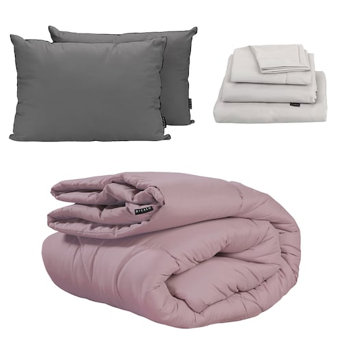 Edredon Matrimonial Dicasa Homy  Lila con Sabanas Softy  y Almohadas 2Pack
