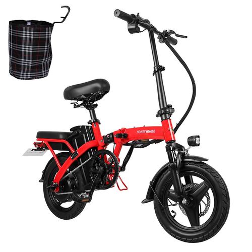 Bicicleta Eléctrica Plegable Honey Whale S6-S Rojo.