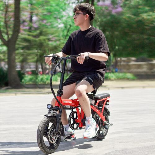 Bicicleta Eléctrica Plegable Honey Whale S6-S Rojo.
