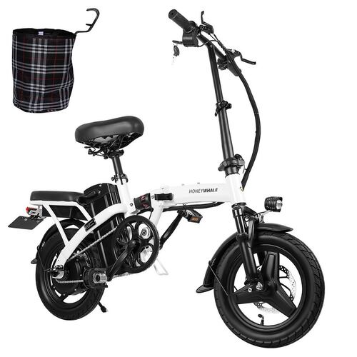 Bicicleta Eléctrica Plegable Honey Whale S6-S Blanco