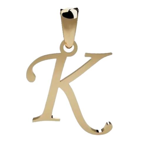 Juego Letra K + Cadena 50 Cm Oro 14K + Obsequio