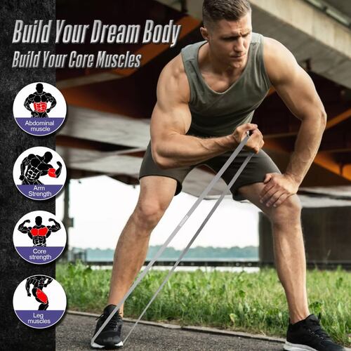 kit Bandas Elasticas Ejercicio Crossfit Liga De Resistenciab 5 Pzas.