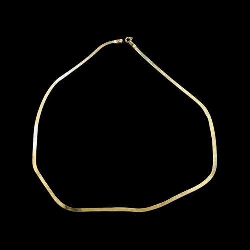 Cadena Tejido Panza Víbora 50 cm x 3 mm Oro 10k + Regalo.