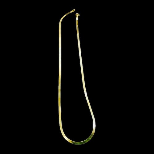 Cadena Tejido Panza Víbora 50 cm x 3 mm Oro 10k + Regalo.